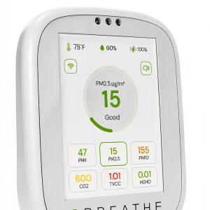 BREATHE Indoor Air Quality Monitor Plus White Model BTL40001-0