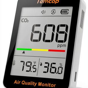 Temtop C1 CO2 Temperature Humidity Monitor Battery Powered Portable-0