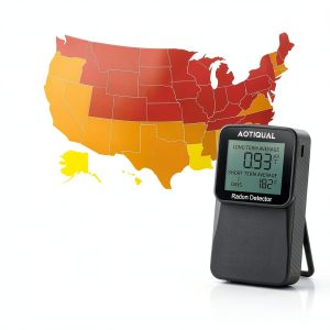 AOTIQUAL Radon Detector RD-010 Indoor Air Quality Monitor Dual Power-0